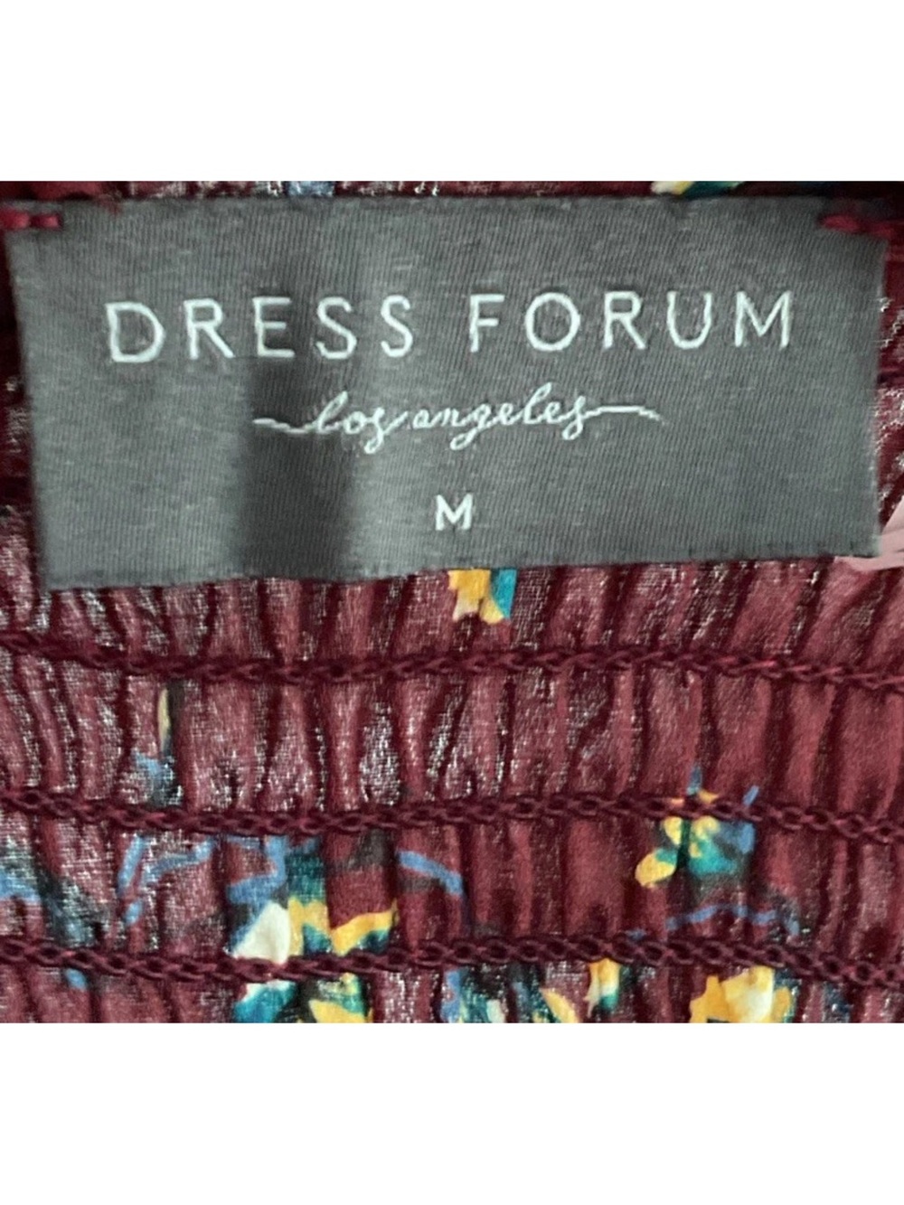 Dress Forum Burgundy Floral Maxi Slip Dress M - Picture 7 of 11